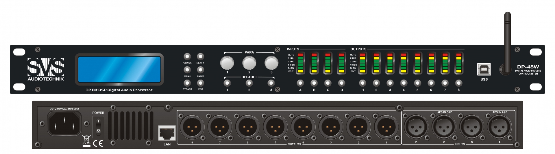 SVS Audiotechnik DP-48W Цифровой процессор: 4 входа 8 выходов в Волгодонске