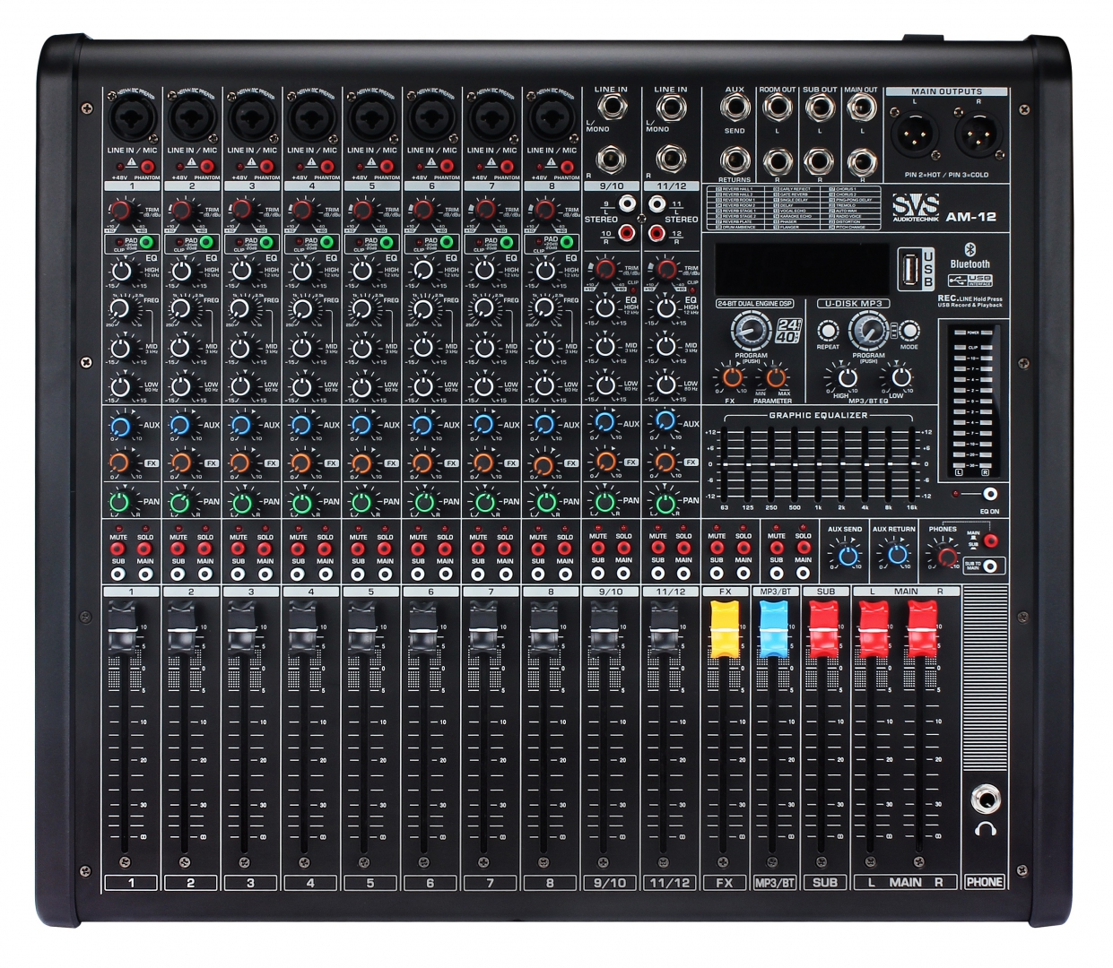 SVS Audiotechnik mixers AM-12 Микшерный пульт аналоговый, 12-канальный в Волгодонске
